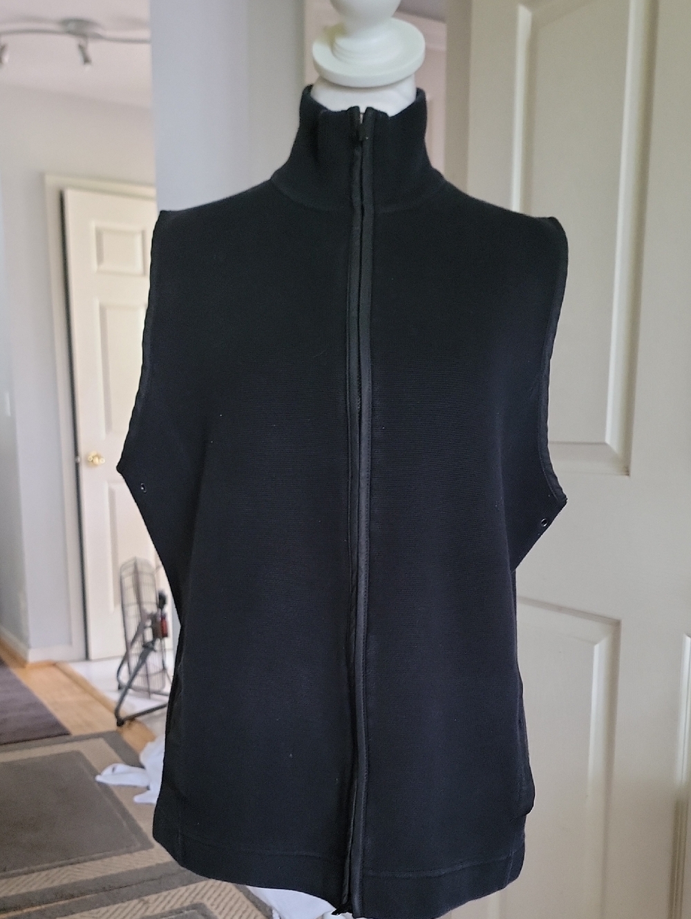 Lauren active Black Sleeveless Zip-Front Vest